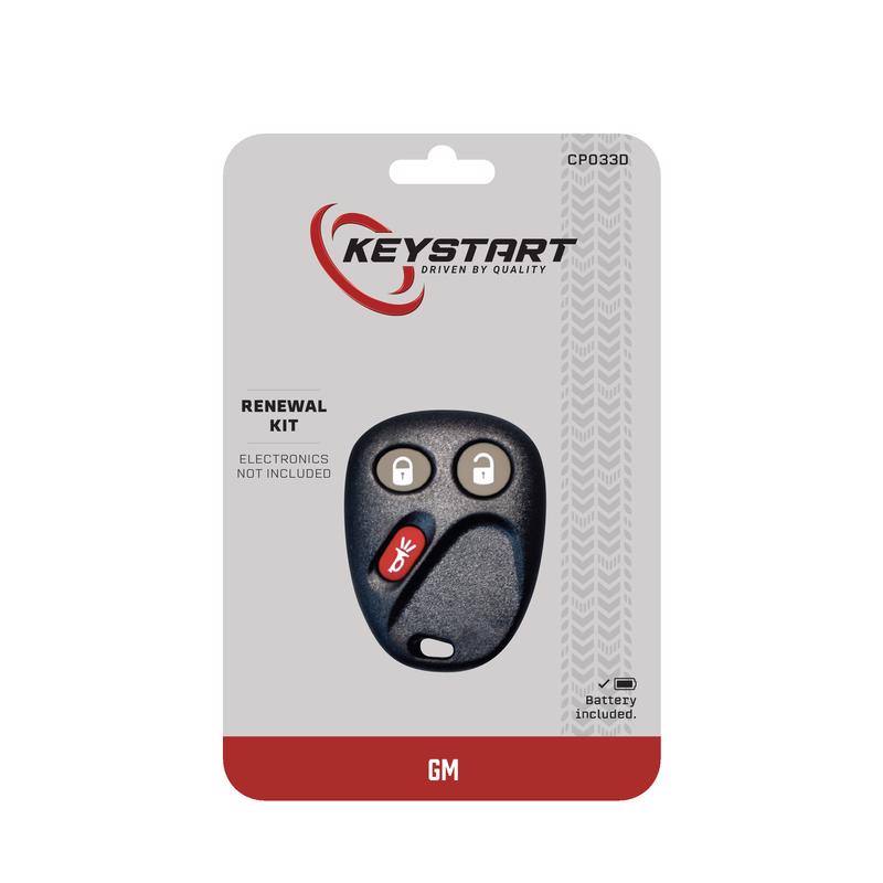 KeyStart Renewal KitAdvanced Remote Automotive Key FOB Shell CP033 Single For General Motors