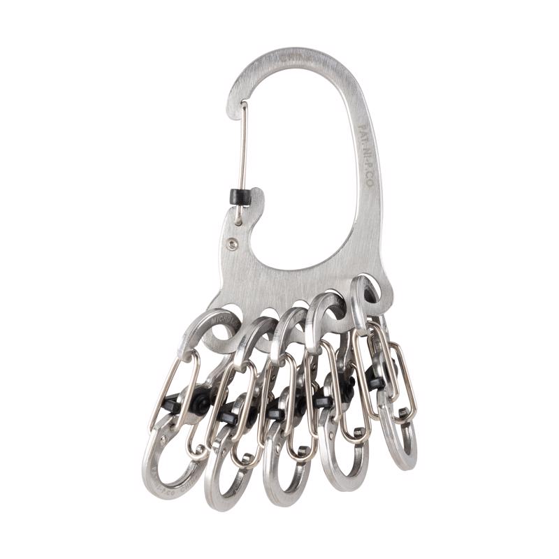 Nite Ize BigFoot Locker 2 in. D Stainless Steel Silver Carabiner Key Chain