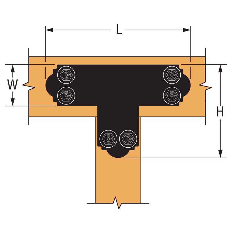 Simpson Strong-Tie ZMax 11.25 in. H X 17.5 in. W 12 Ga. Steel T Strap