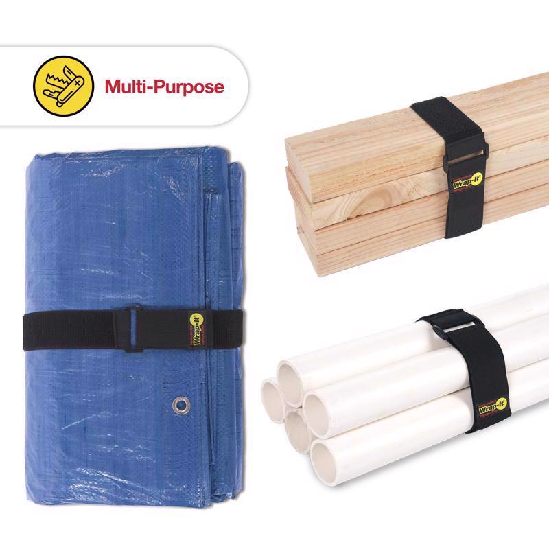 Wrap-It Super-Stretch 2 in. W X 24 in. L Black Stretch Storage Straps 10 lb 2 pk