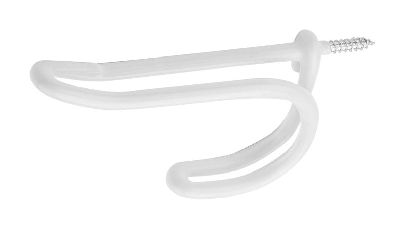 HOOK COAT/HAT 3.87" WHT