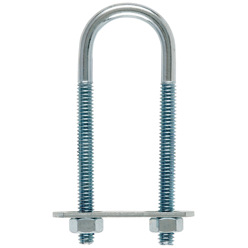 Hampton 1/4 in. X 1 in. W X 3-1/4 in. L Coarse Zinc-Plated Steel U-Bolt
