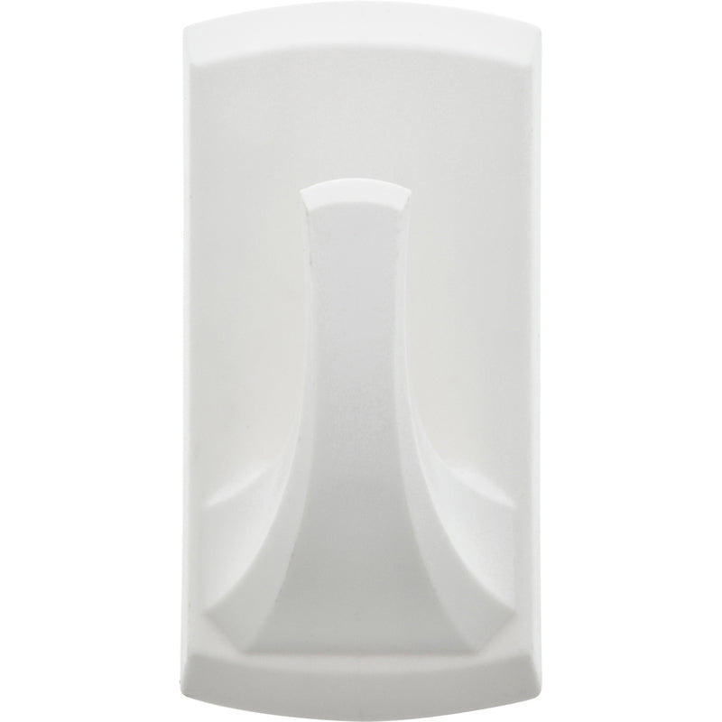 High & Mighty 3.5 in. L White Plastic Rectangular Decorative Hooks 20 lb. cap. 2 pk