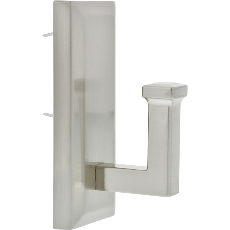 High & Mighty 3.5 in. L Satin Nickel Silver Metal Decorative Hooks 25 lb. cap. 1 pk