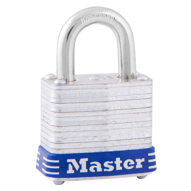 Master Lock 1 in. H X 11/16 in. W X 1-1/8 in. L Laminated Steel 4-Pin Cylinder Padlock