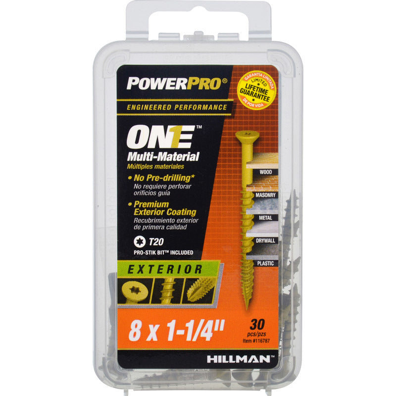 MULTISCREW #8X1.25" 30PK