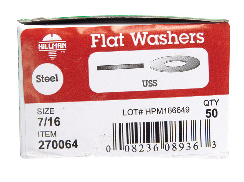 C-PAK USS FLAT WASH 7/16