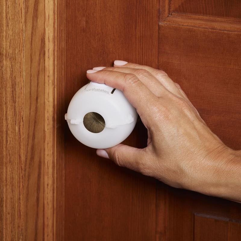 North States Toddleroo White Plastic Door Knob Covers 2 pk