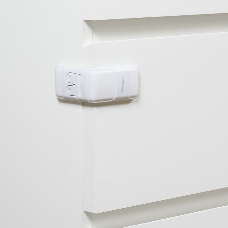 North States Toddleroo White ABS/TPR Drawer Latches 2 pk