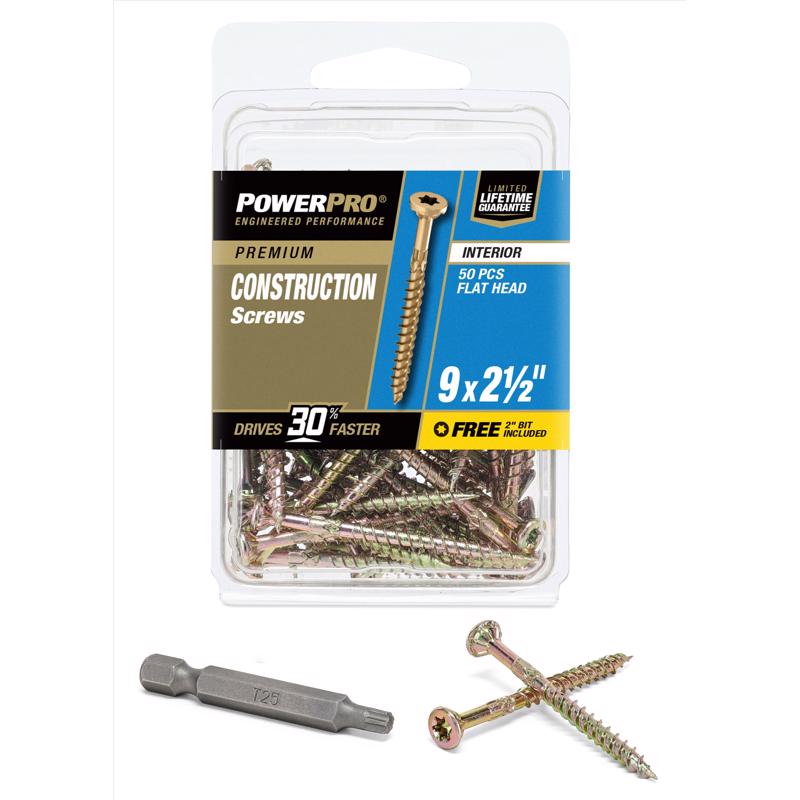 WD SCREW 9X2.5" PP 50PK