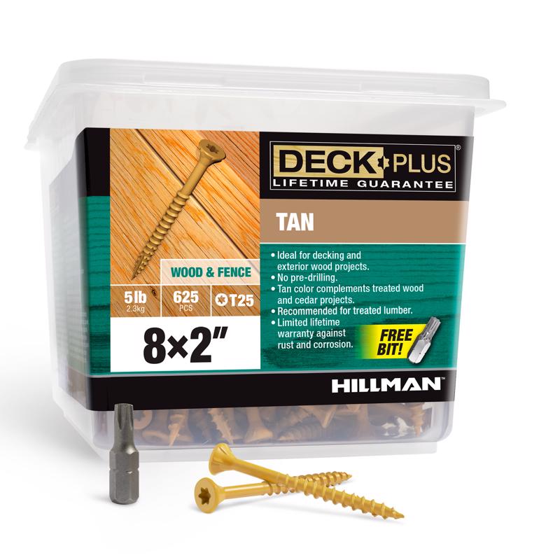DECK SCREW 8X2" TAN 5#