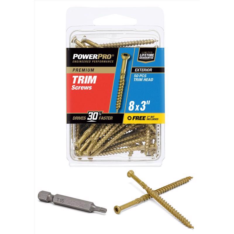 TRM SCREW 8X3" PP 50PK