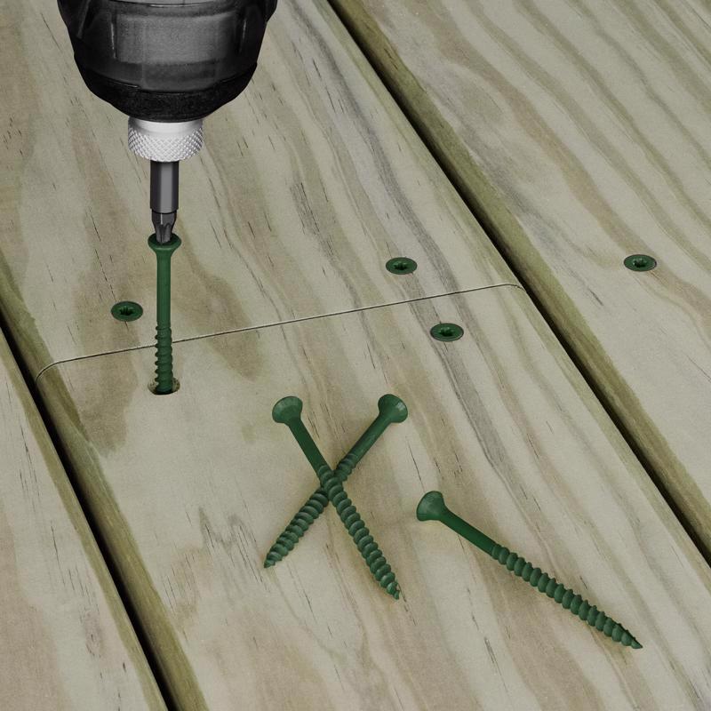 Deck Plus No. 8 X 2 in. L Green Star Flat Head Exterior Deck Screws 1 lb