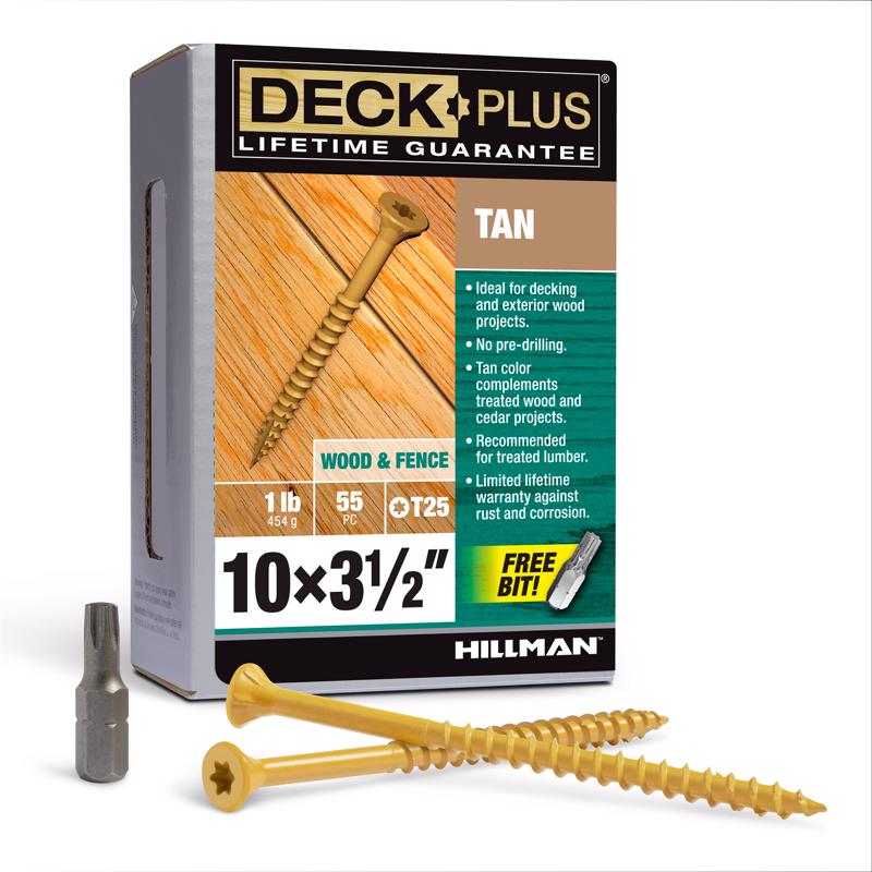 DCK SCREW 10X3.5" TAN 1#
