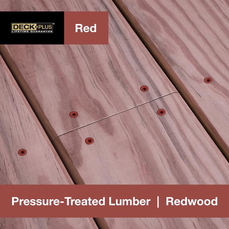 Deck Plus No. 10 X 2-1/2 in. L Red Star Flat Head Exterior Deck Screws 1 lb
