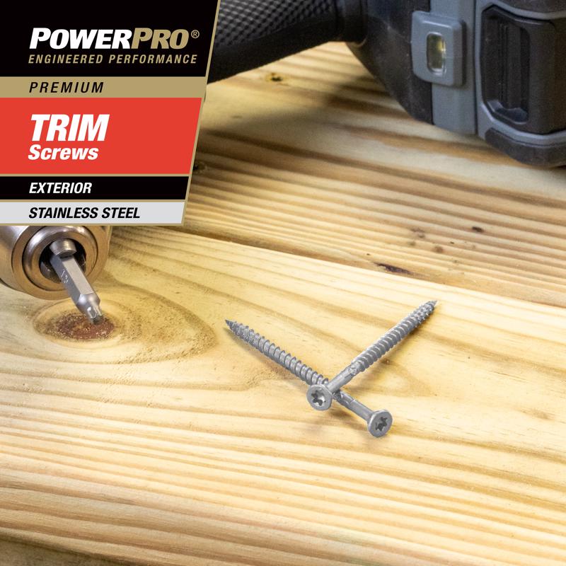 Hillman Power Pro No. 8 X 3 in. L Star Trim Screws 25 pk