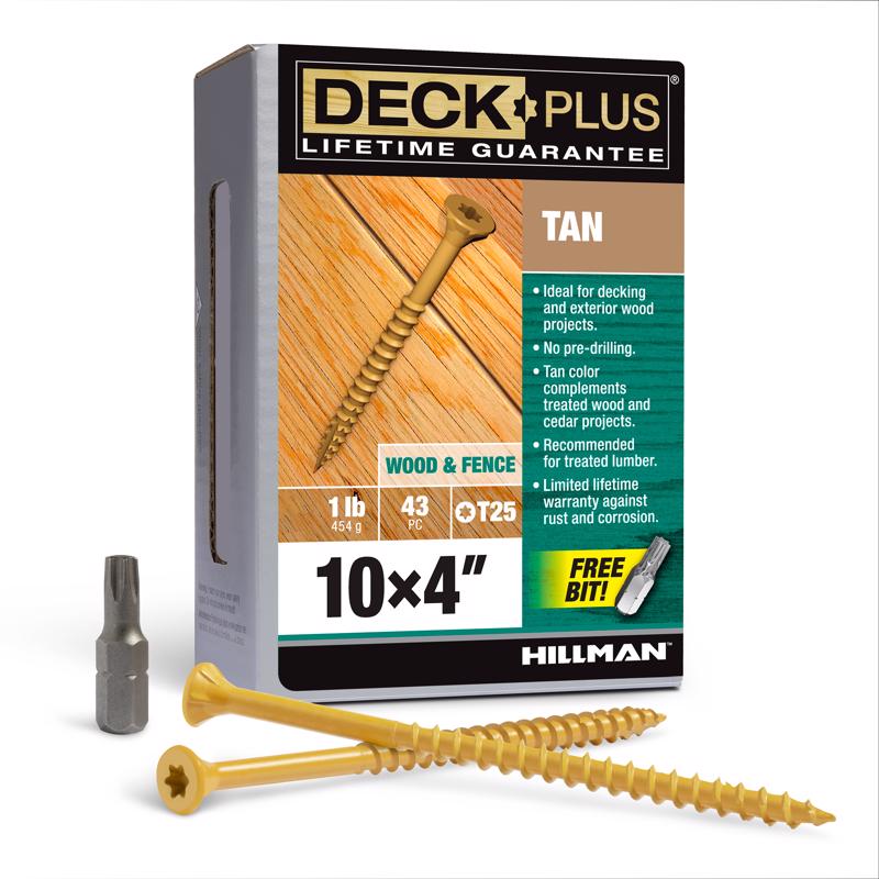 DECK SCREW 10X4" TAN 1#