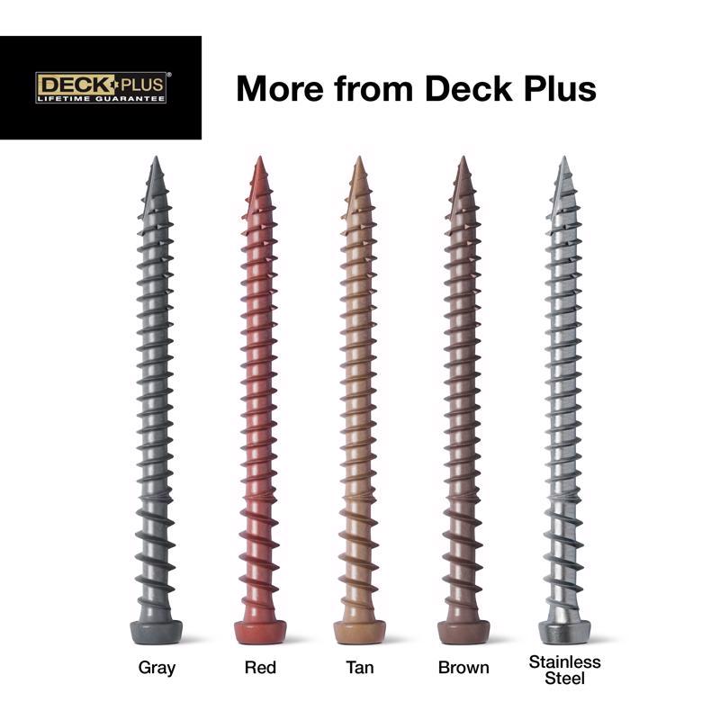 Deck Plus No. 10 X 2-1/2 in. L Tan Star Flat Head Composite Deck Screws 1 lb