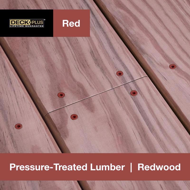 Deck Plus No. 10 X 2-1/2 in. L Red Star Flat Head Exterior Deck Screws 5 lb