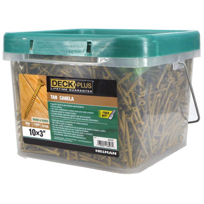 Deck Plus No. 10 X 3 in. L Tan Star Flat Head Exterior Deck Screws 25 lb