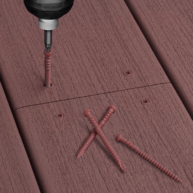Deck Plus No. 10 X 2-1/2 in. L Red Star Flat Head Composite Deck Screws 1 lb