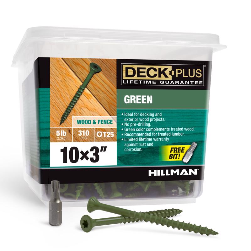 DECK SCREW 10X3" GRN 5#