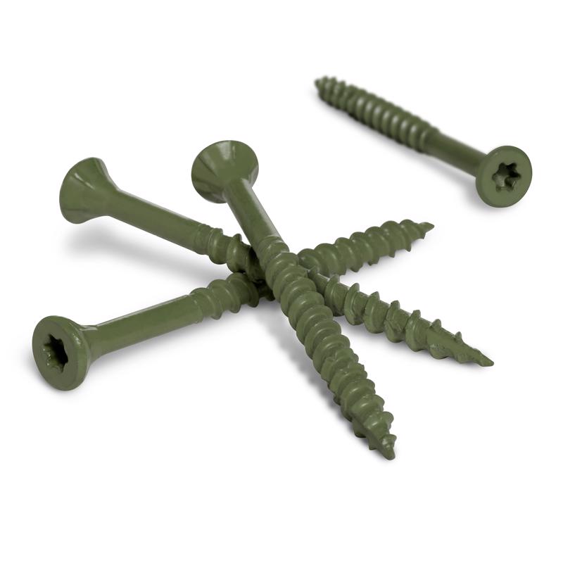 Deck Plus No. 10 X 2-1/2 in. L Green Star Flat Head Exterior Deck Screws 25 lb
