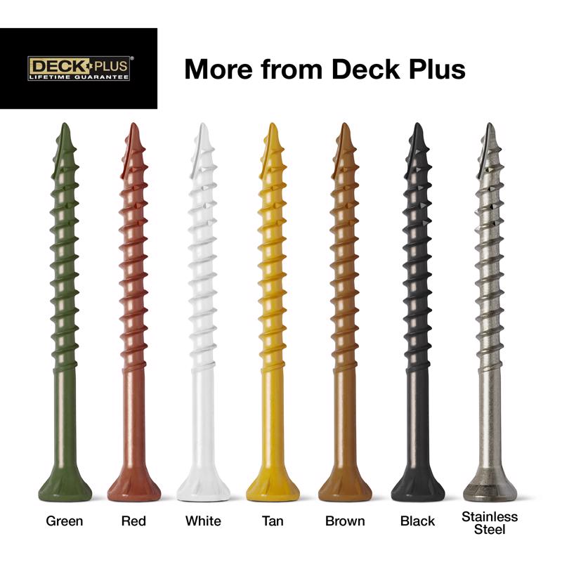 Deck Plus No. 10 X 2-1/2 in. L Green Star Flat Head Exterior Deck Screws 25 lb