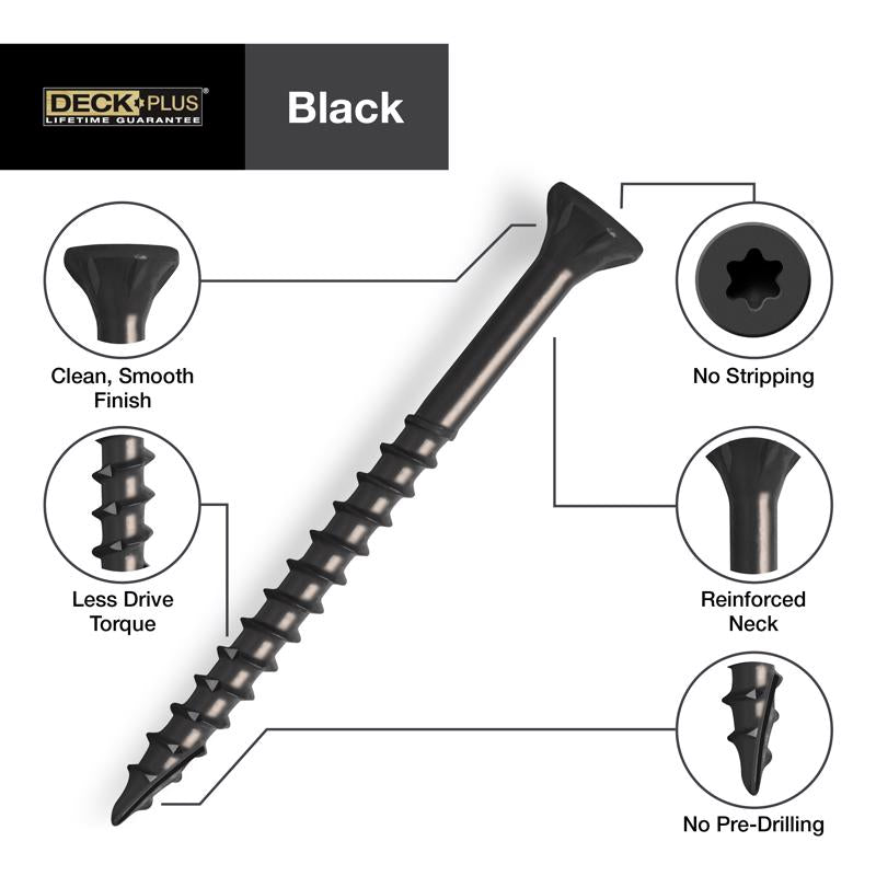 Deck Plus No. 10 X 3 in. L Star Flat Head Exterior Deck Screws 1 lb