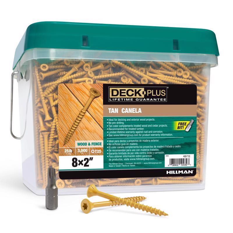 DECK SCREW 8X2" TAN 25#