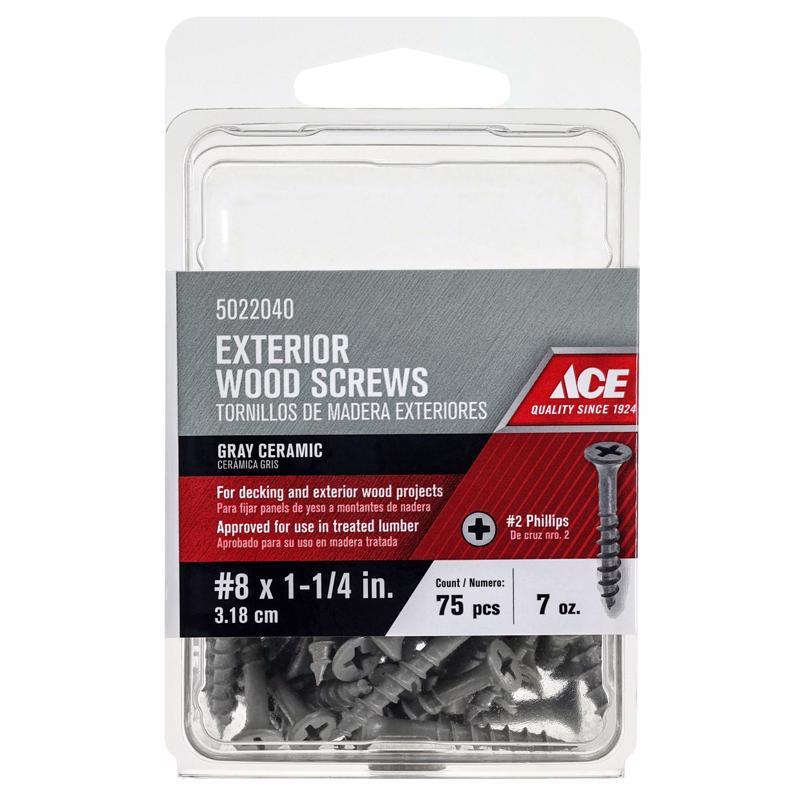 WOOD SCREWS 8X1.25" ACE