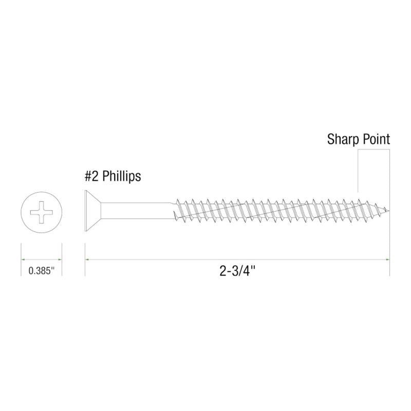 Grip-Rite 3/16 in. wire X 2.75 in. L Phillips Flat Head Concrete Screws 100 pk