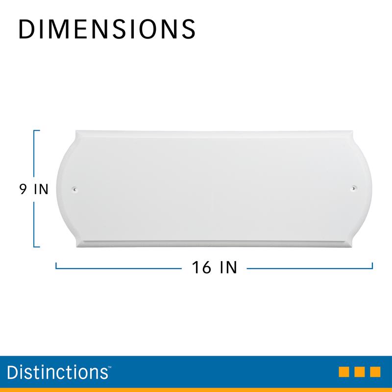 HILLMAN White Wood Paintable Address Plate