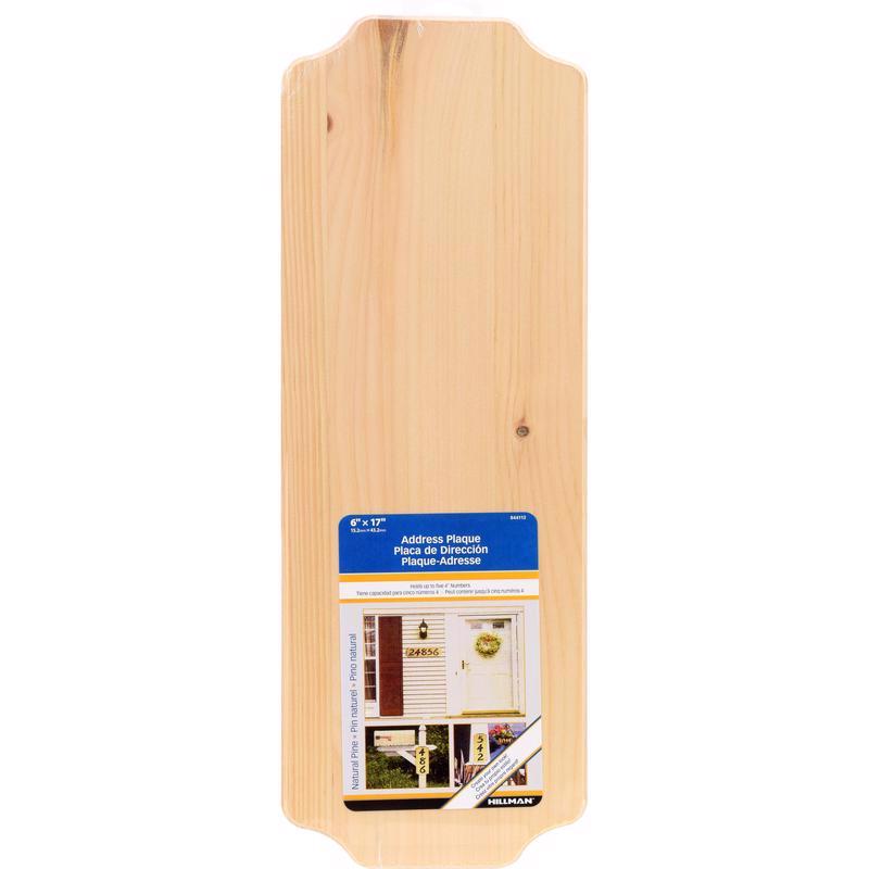 ADDRESS PLATE NTRL WOOD