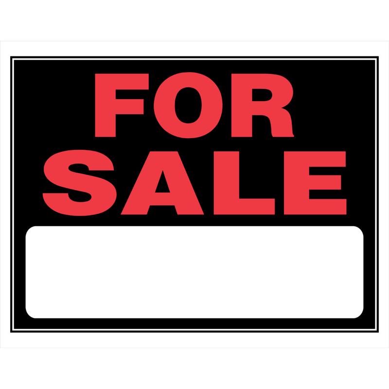 FOR SALE SIGN 15"X19"