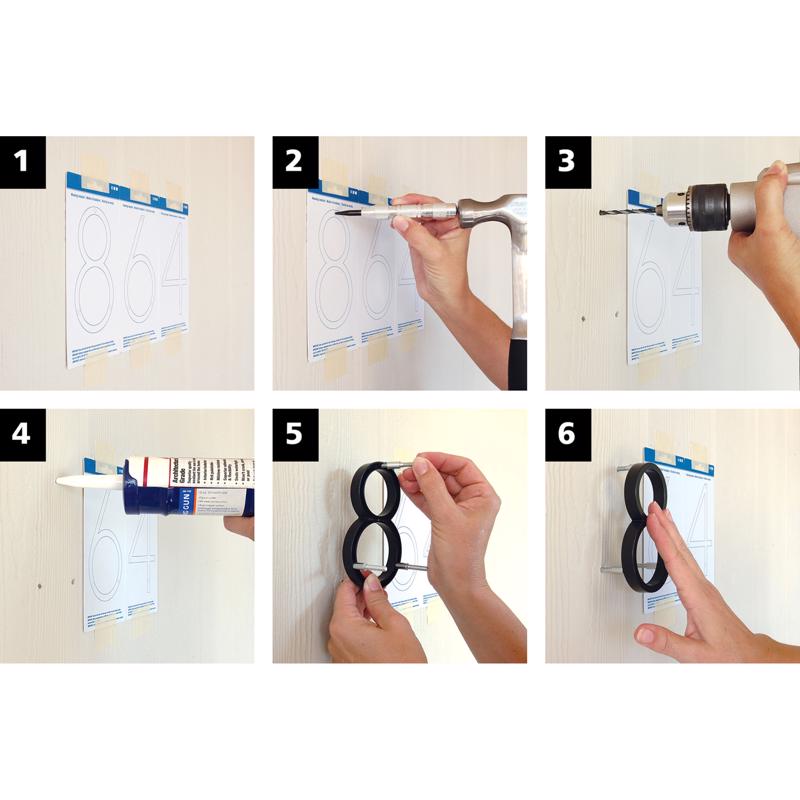 HILLMAN Distinctions 5 in. Silver Metal Screw-On Number 9 1 pc