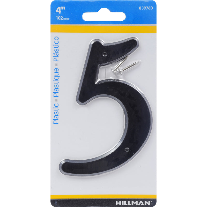 4" BLK #5 NAILON 1PC