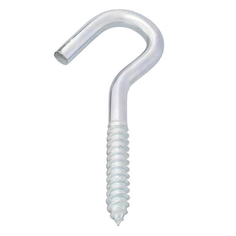 Hampton Small Zinc-Plated Silver Steel 4.8125 in. L Clothesline Hook 300 lb 1 pk