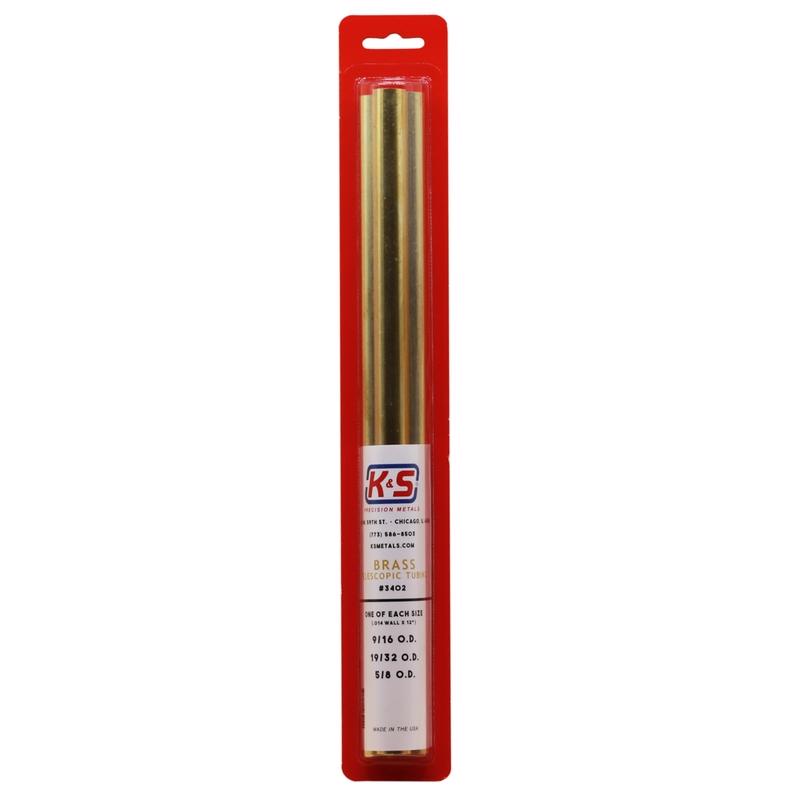 BRS TUBE ROUND L 12" 3PK