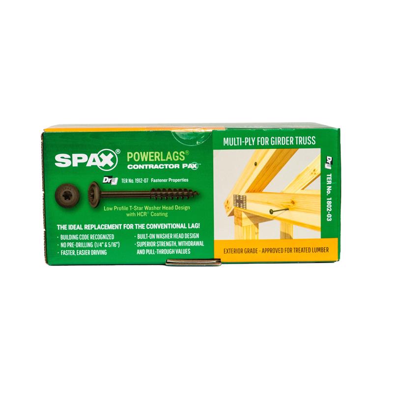 SPAX PowerLags 5/16 in. in. X 4-1/2 in. L T-40 Washer Head Structural Screws 50 pk