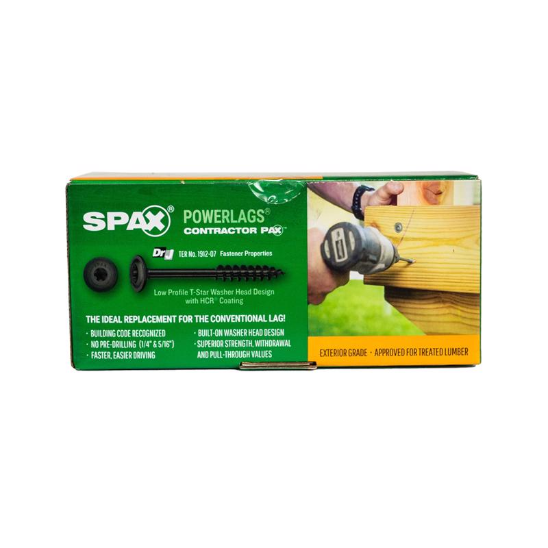 SPAX PowerLags 1/4 in. in. X 4 in. L T-30 Washer Head Structural Screws 50 pk