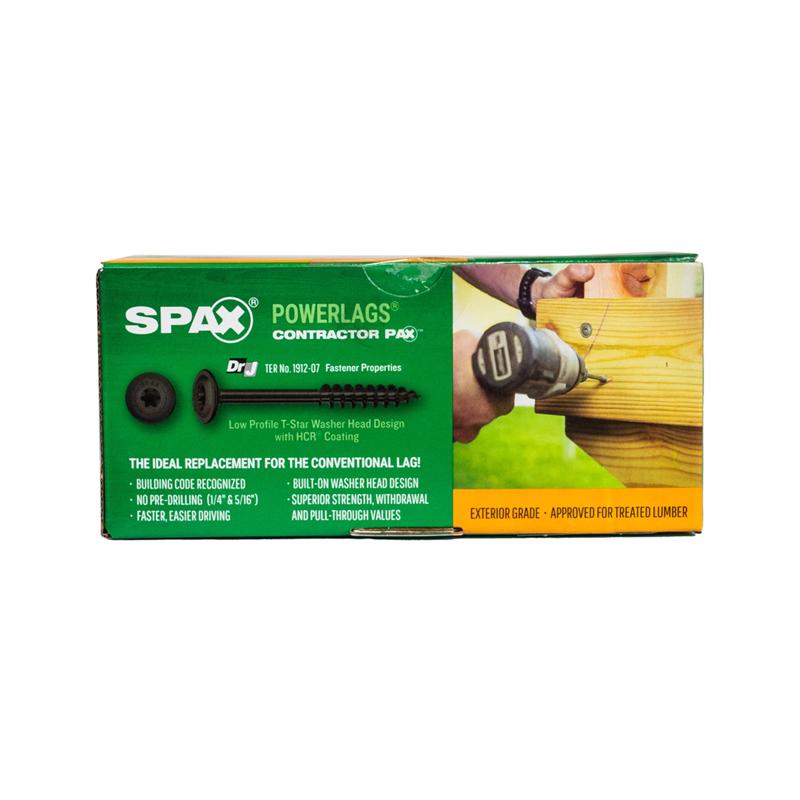 SPAX PowerLags 1/4 in. in. X 5 in. L T-30 Washer Head Structural Screws 50 pk