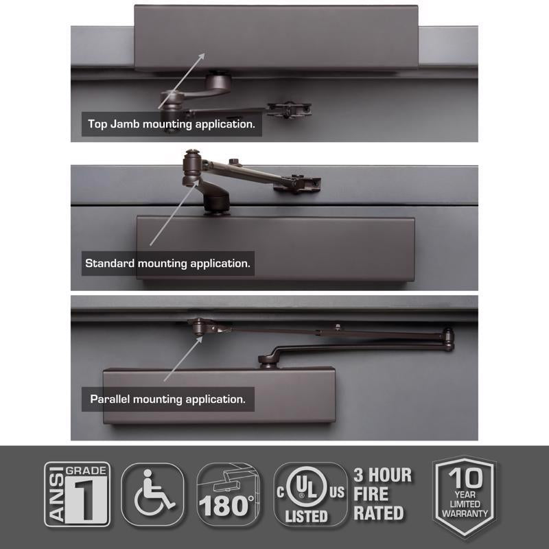 Brinks Commercial Oil Rubbed Bronze Steel Hydraulic Door Closer Grade 1