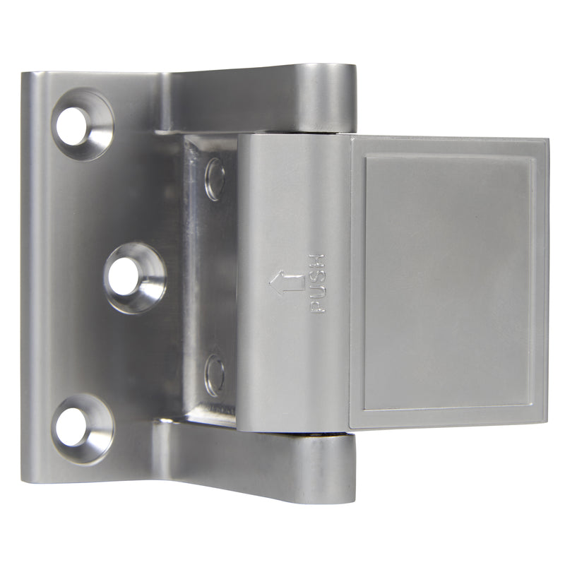Brinks Zinc Satin Chrome Silver Door Stop Mounts to base trim