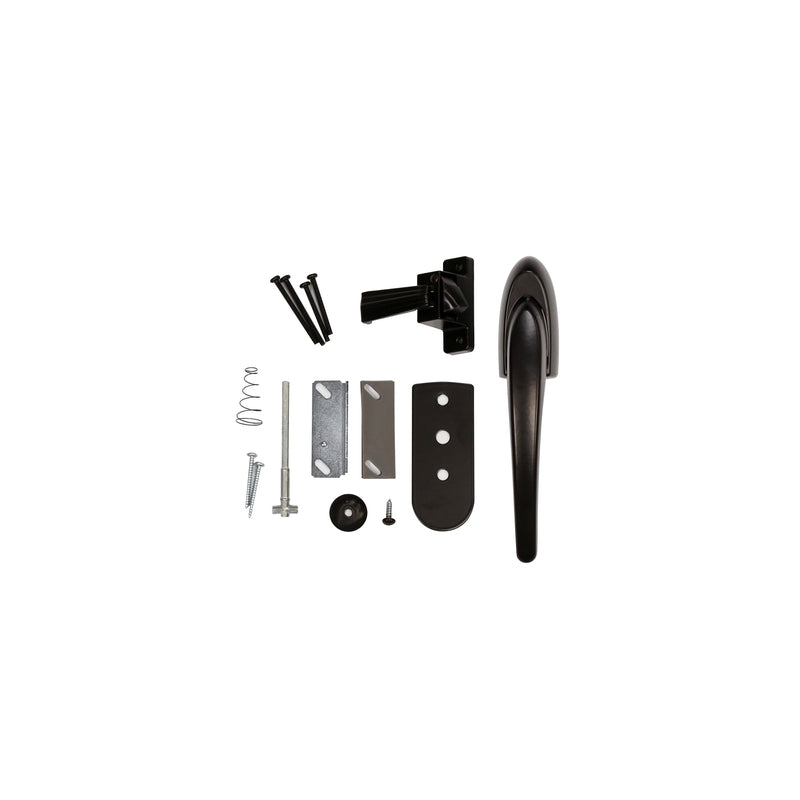 Larson Euro Black Zinc Lift Lever Latch 1 pk