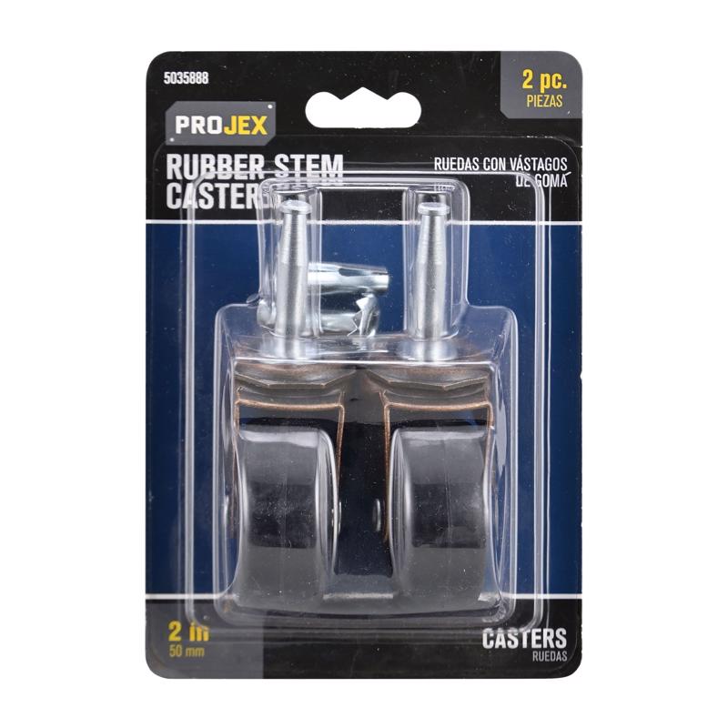 CASTER SWVL RBR 2" 2PK