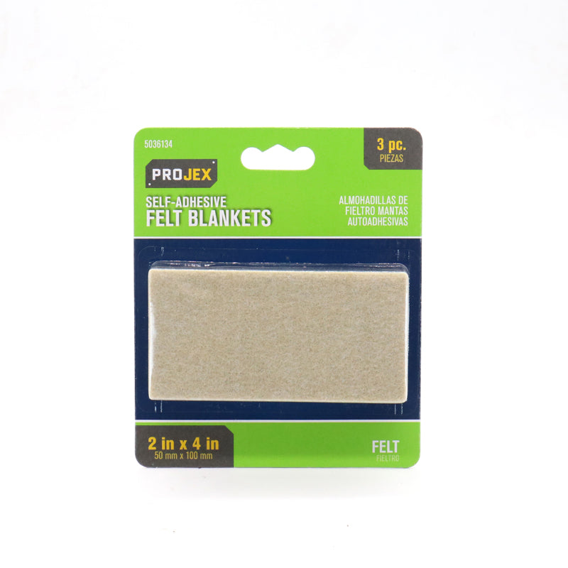 FELT GARD BLKT 2"X4" 3PK