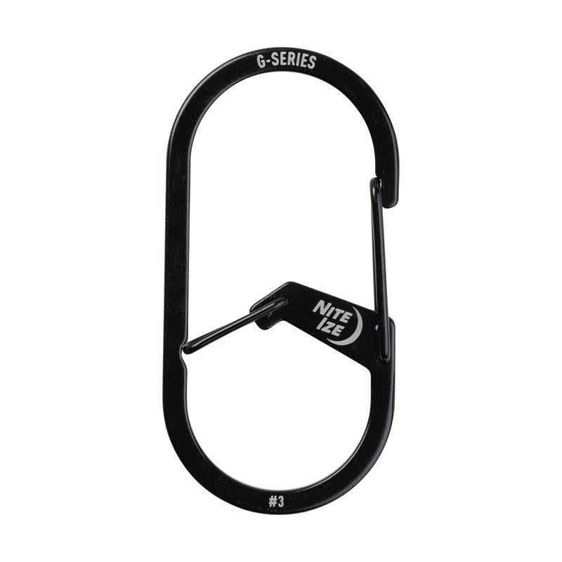Nite Ize G-Series Stainless Steel Black Dual Chamber Carabiner