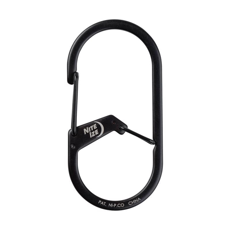 Nite Ize G-Series Stainless Steel Black Dual Chamber Carabiner