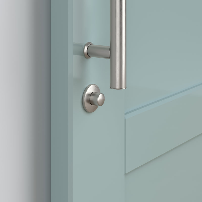 National Hardware Satin Nickel Steel/Zinc Sliding Door Lock